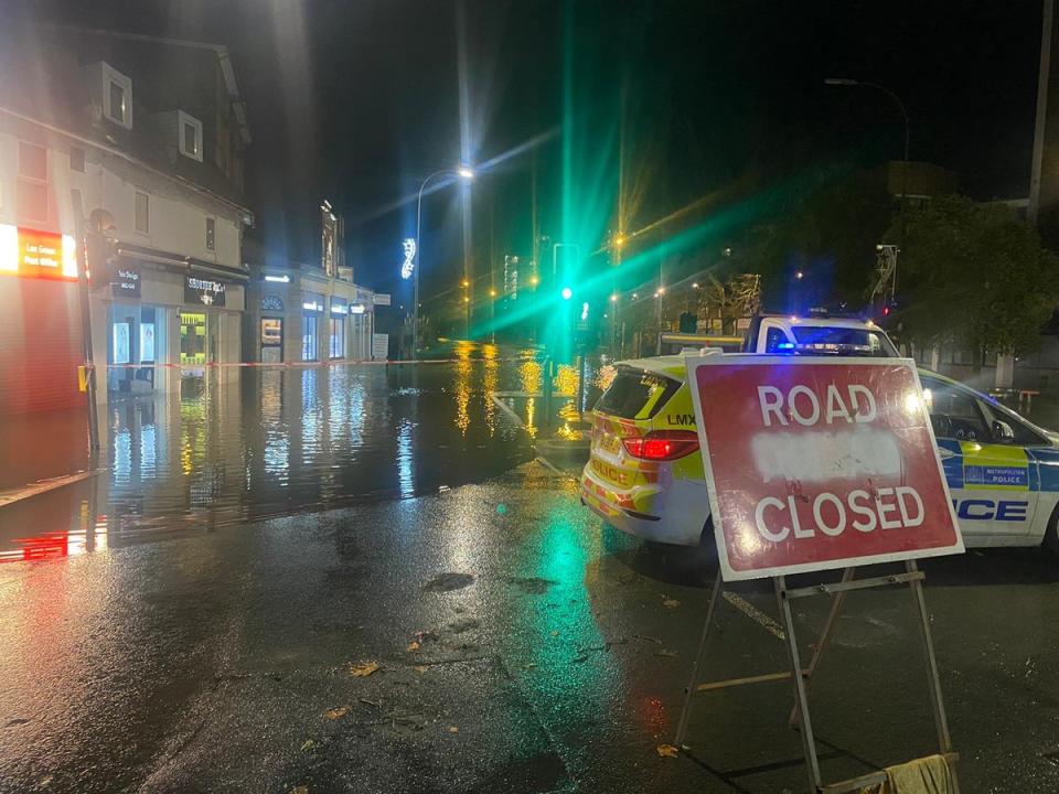 Local roads near Greenwich were closed (LFB)