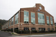 FILE - In this Wednesday, Oct. 16, 2019, file photo, is an AmerisourceBergen Corp. office building in Conshohocken, Pa. Negotiations aimed at reaching a major settlement in the nation's opioid litigation reached an impasse Friday, Oct. 18. Key differences were between state attorneys general and lawyers representing local governments, rather than with the drugmakers and distributors, including AmerisourceBergen, they are suing. (AP Photo/Matt Rourke, File)