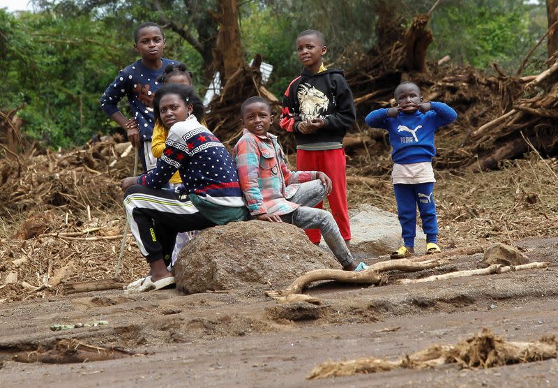 Flash floods wiped out several homes following heavy rains in Kamuchiri village of Mai Mahiu