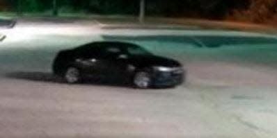 Police are seeking information about this car in connection with late-night business robberies at shopping centers in Medford and Evesham.