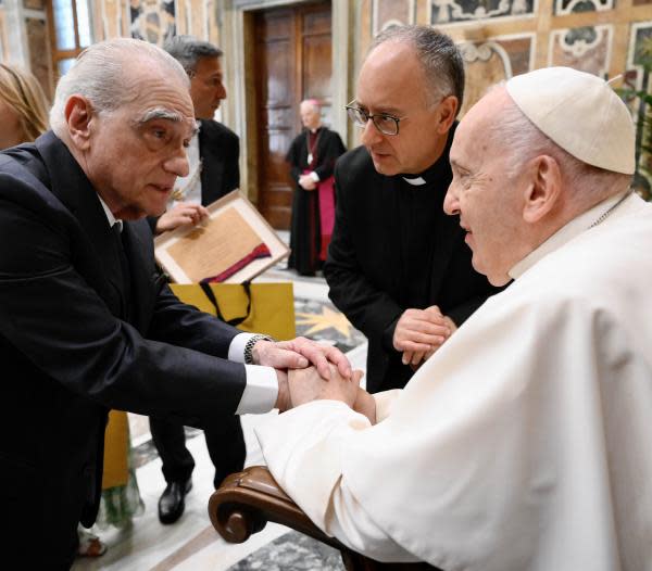 Martin Scorsese con el Papa Francisco