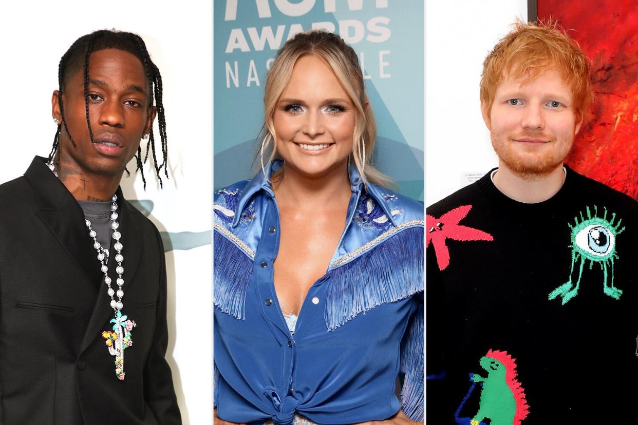 Travis Scott, Miranda Lambert, Ed Sheeran