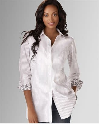 Truffle Stripe Alianna Shirt - $79.00