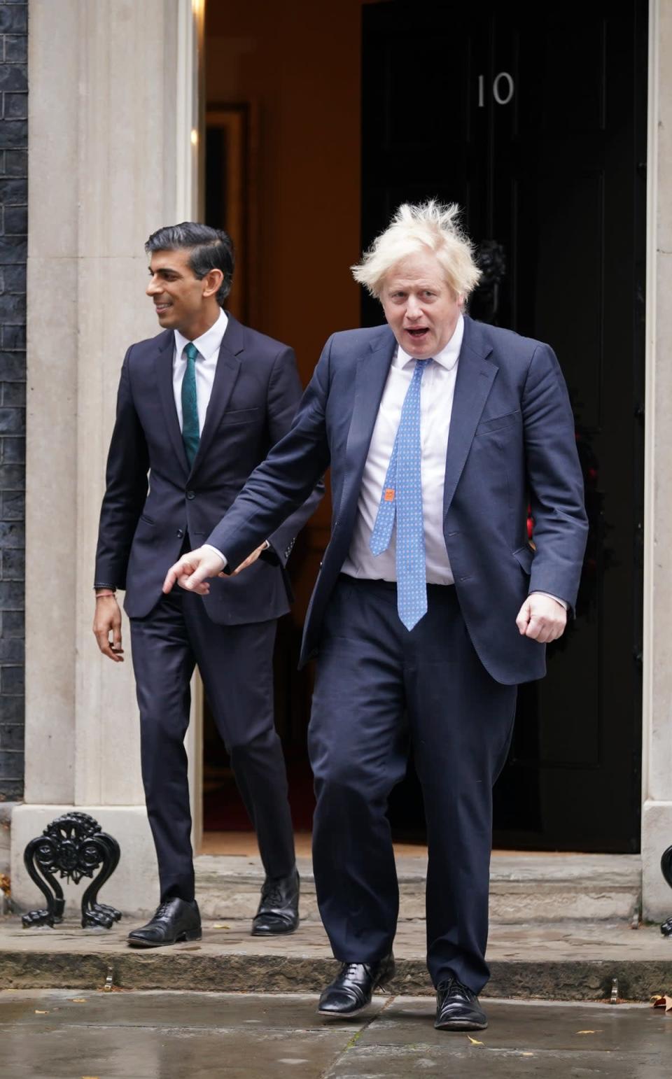 Boris Johnson with Rishi Sunak (Yui Mok/PA) (PA Wire)