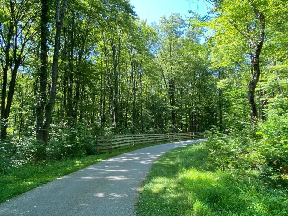 Bike trails are plentiful at Cuyahoga Valley National Park, including a section near Brandywine Gorge and Brandywine Falls.
