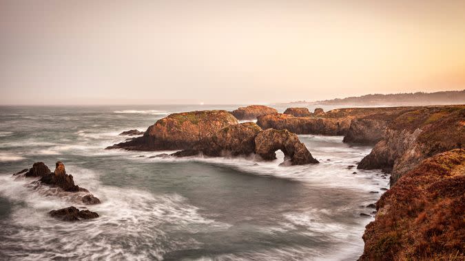 Mendocino Headlands, California, at dawn.