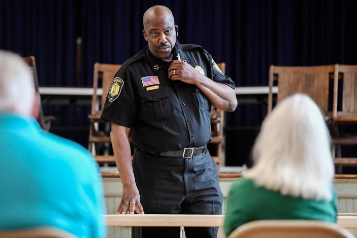 Buncombe County Sheriff Quentin Miller on Aug. 19, 2021. His department is seeking a way to manage fees from local business owners who want to buy into a law enforcement managed system of about 2,000 cameras that feed directly to BCSO.