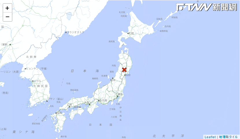 日本九州宮崎縣今（8）日當地時間10時25分發生規模5.2地震，最大震度5弱。（圖／翻攝自日本氣象廳）