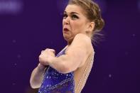 <p>Slovakia’s Nicole Rajicova competes in the women’s single skating free skating of the figure skating event during the Pyeongchang 2018 Winter Olympic Games at the Gangneung Ice Arena in Gangneung on February 23, 2018. / AFP PHOTO / ARIS MESSINIS </p>