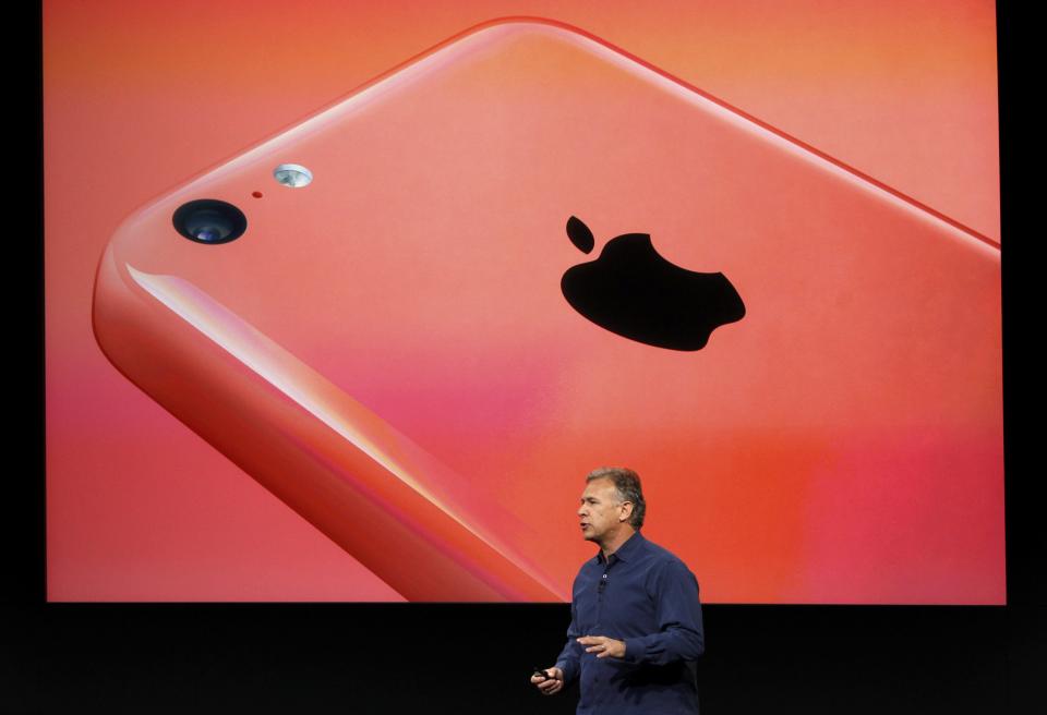 Phil Schiller, senior vice president of worldwide marketing for Apple Inc, speaks at Apple Inc's media event in Cupertino