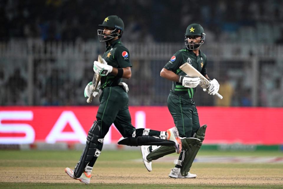 Fakhar Zaman and Abdullah Shafique’s partnership ensured Pakistan cruised to victory (AFP via Getty Images)