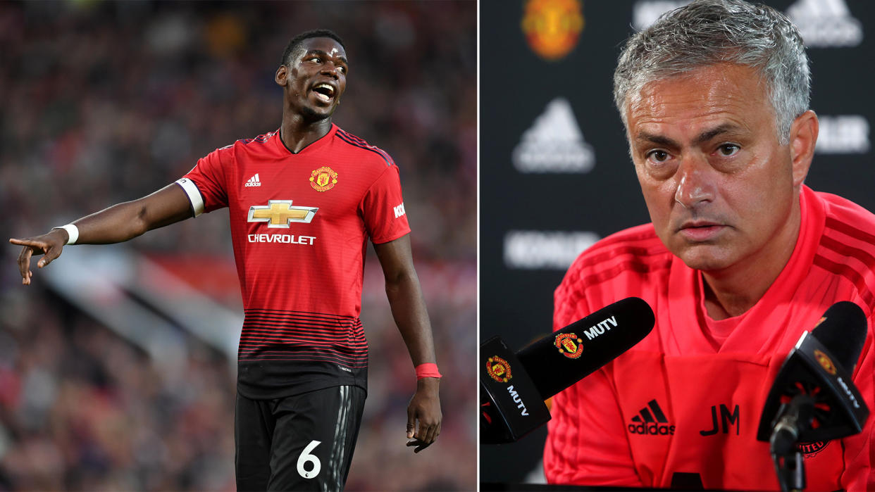 Jose Mourinho is very happy with Paul Pogba despite reports of a rift.