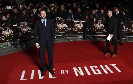 Ben Affleck arrives at the European Premiere of Live by Night at the British Film Institute in London, Britain January 11, 2017. REUTER/Dylan Martinez