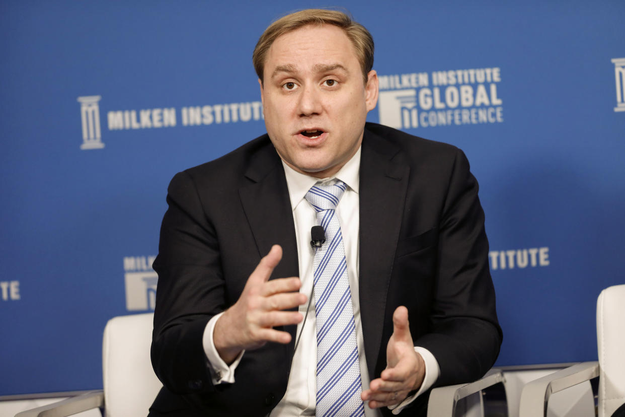 Dmitri Alperovitch, co-founder and chief technology officer of CrowdStrike Inc., speaks during the Milken Institute Global Conference in Beverly Hills, California, U.S., on Monday, May 1, 2017. (Patrick T. Fallon/Bloomberg via Getty Images)