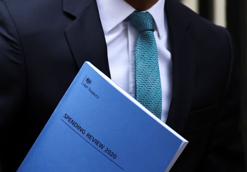 Britain's Chancellor of the Exchequer Sunak outside Downing Street, in London