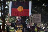 Protesters gather on Australia Day in Sydney