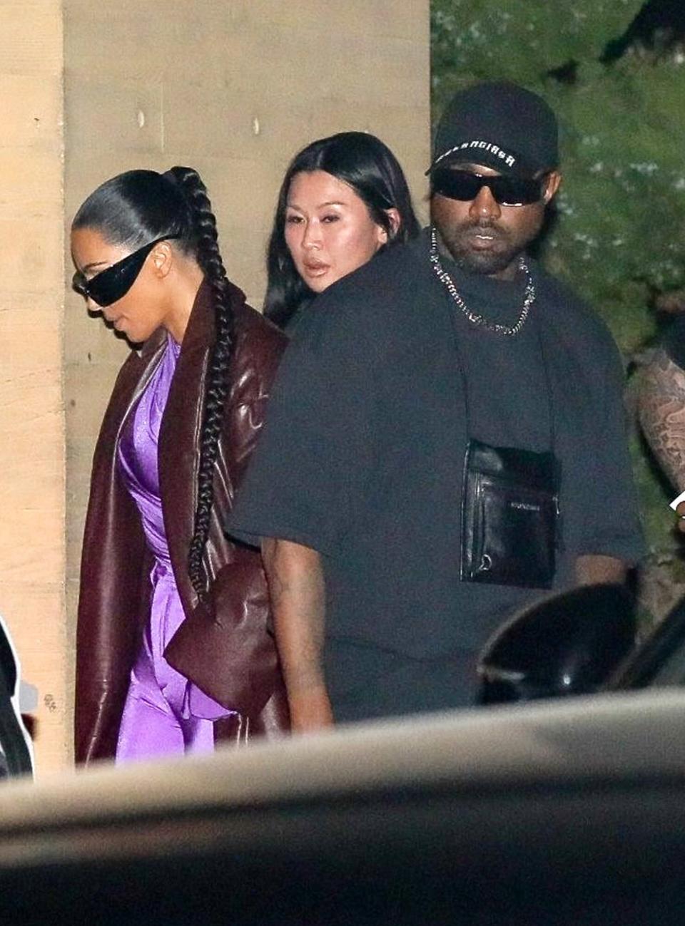 Kim Kardashian and Kanye West go to dinner together at Nobu in Malibu