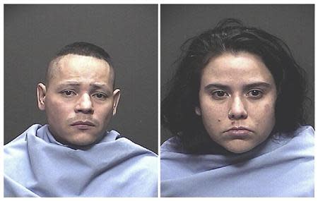 Fernando Richter, 34, and Sophia Richter, 32, are pictured in this handout booking photo courtesy of the Tucson Police Department and received by Reuters November 27, 2013. REUTERS/Tucson Police Department/Handout