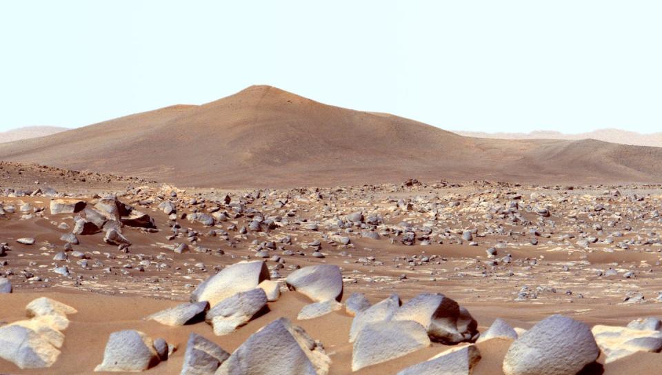 NASA’s Perseverance Mars rover captured this image of the bleak and barren Martian landscape. <a href="https://mars.nasa.gov/resources/25904/mastcam-z-views-santa-cruz-on-mars/" rel="nofollow noopener" target="_blank" data-ylk="slk:NASA/JPL-Caltech/ASU/MSSS;elm:context_link;itc:0;sec:content-canvas" class="link ">NASA/JPL-Caltech/ASU/MSSS</a>