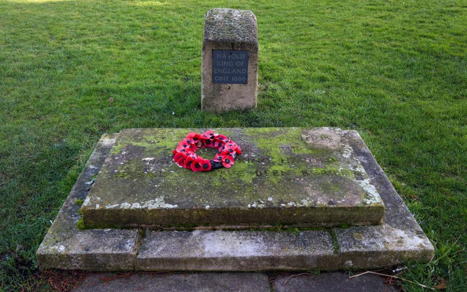 The grave of King Harold at Waltham Abbey