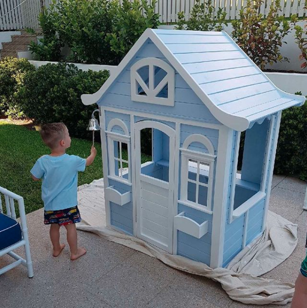 Roxy revealed her finished Hampton's style cubby house this week. Photo: Instagram