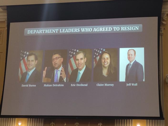 A snapshot of the half-dozen DOJ officials who were reportedly ready to quit if Trump installed election denier Jeff Clark as acting attorney general.