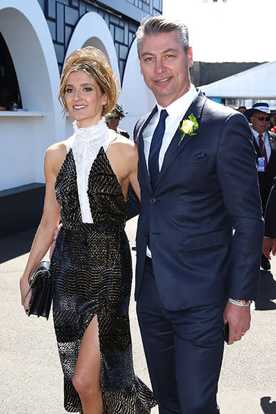 Former Sydney Roosters star Luke Ricketson with wife Kate Waterhouse.