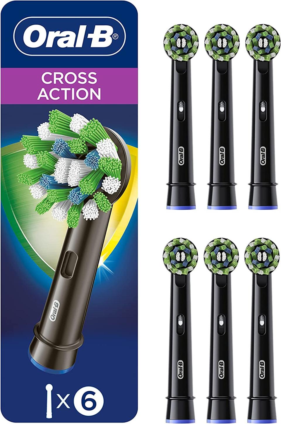 Oral-B Cross Action Electric Toothbrush Replacement Brush Heads. Image via Amazon.