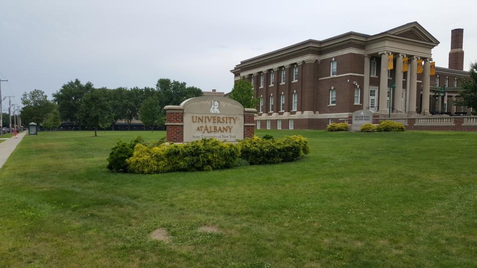 A view of the University at Albany's downtown campus. A coronavirus themed party held off campus has some students calling on the university to open an investigation into the matter.