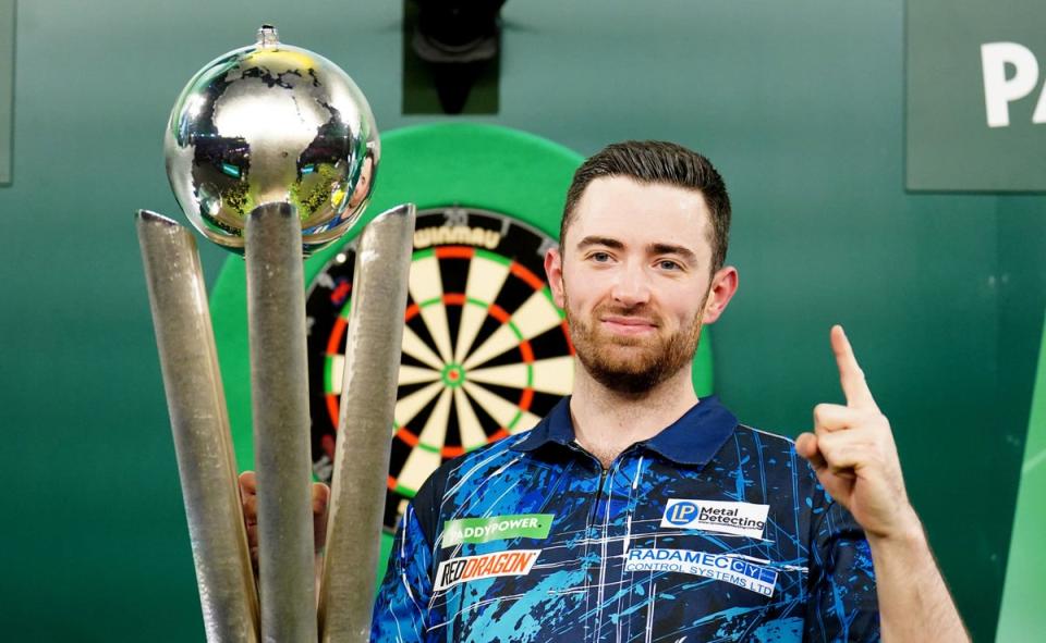 On top of the world: Luke Humphries realised his world title dream at Ally Pally (PA)