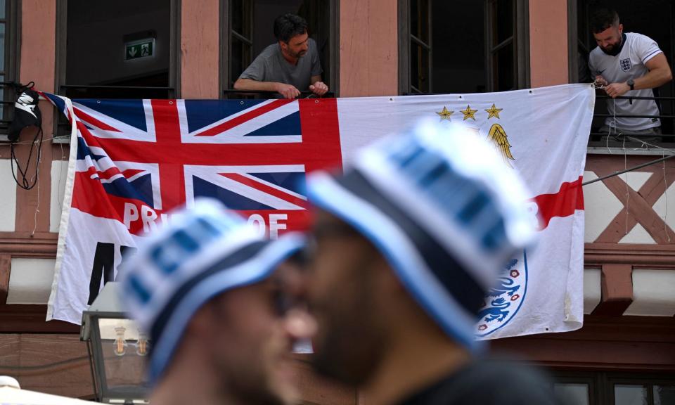 <span>There is a sense among England supporters that momentum is building in a team that struggled at the beginning of Euro 24.</span><span>Photograph: Jana Rodenbusch/Reuters</span>