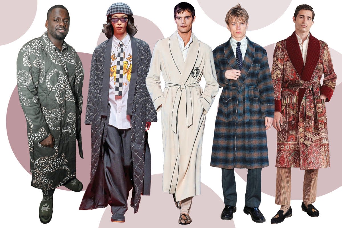 Left to right; Daniel Kaluuya in Desmond and Dempsey, Kenzo, Bally, James Edward and New & Lingwood  (ES)