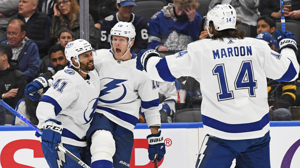 The Lightning, as they often do, bounced back after a rough loss to take Game 2 in Toronto. (Getty)