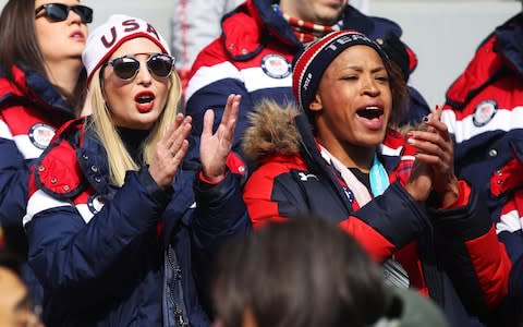 Ivanka Trump and Lauren Gibbs attend the 4-man Boblseigh  - Credit:  Sean M. Haffey/Getty Images