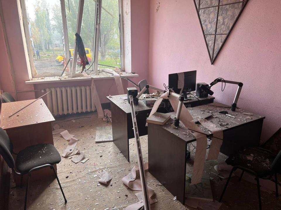 Damage inside the building (Ivan Fedorov/Telegram)