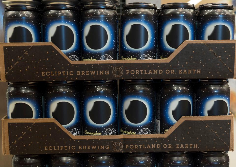 A display of Ecliptic Brewery beer is seen in a Safeway grocery store August 19, 2017 in Madras, Oregon.