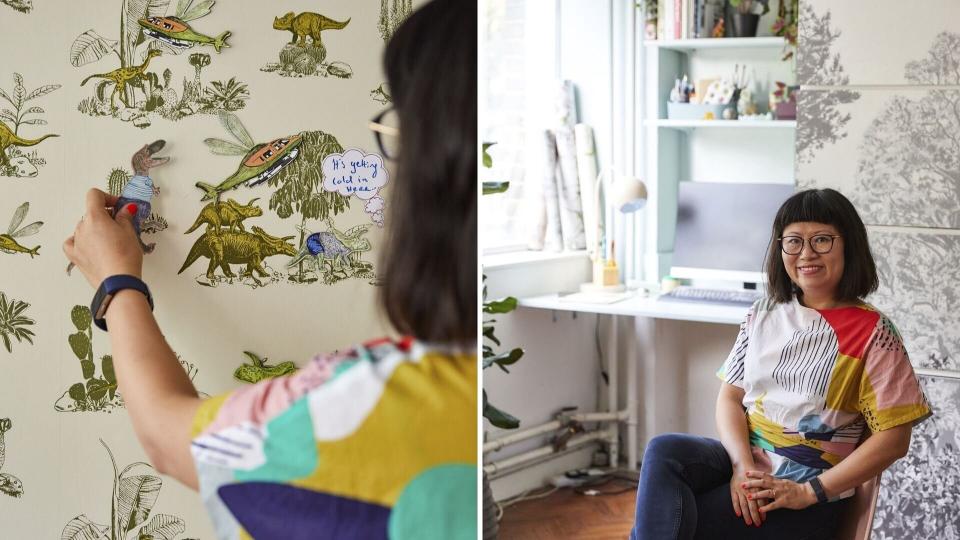 Sian Zeng's hand-drawn illustrations are paired with magnetic lining to become unique magnetic wallpaper. The <strong><a href="https://fave.co/2l9DgCn" target="_blank" rel="noopener noreferrer">best-selling dinosaur print</a></strong> impressed judges for its sophistication and playfulness. Get it <strong><a href="https://fave.co/2l9DgCn" target="_blank" rel="noopener noreferrer">here</a></strong>.