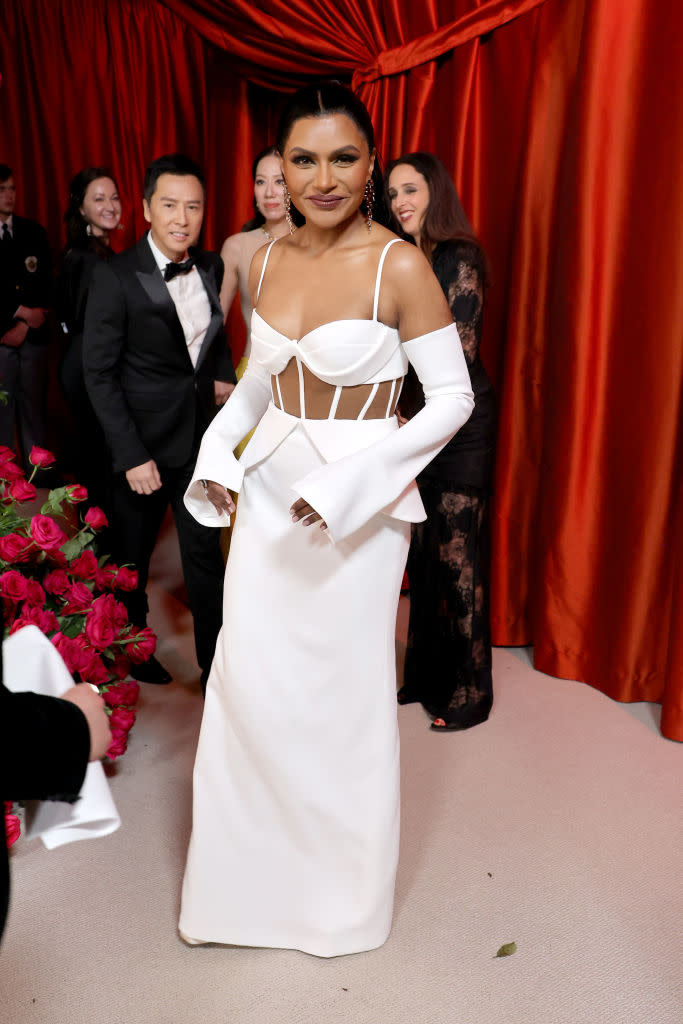 HOLLYWOOD, CALIFORNIA - MARCH 12: Mindy Kaling attends the 95th Annual Academy Awards on March 12, 2023 in Hollywood, California. (Photo by Mike Coppola/Getty Images)