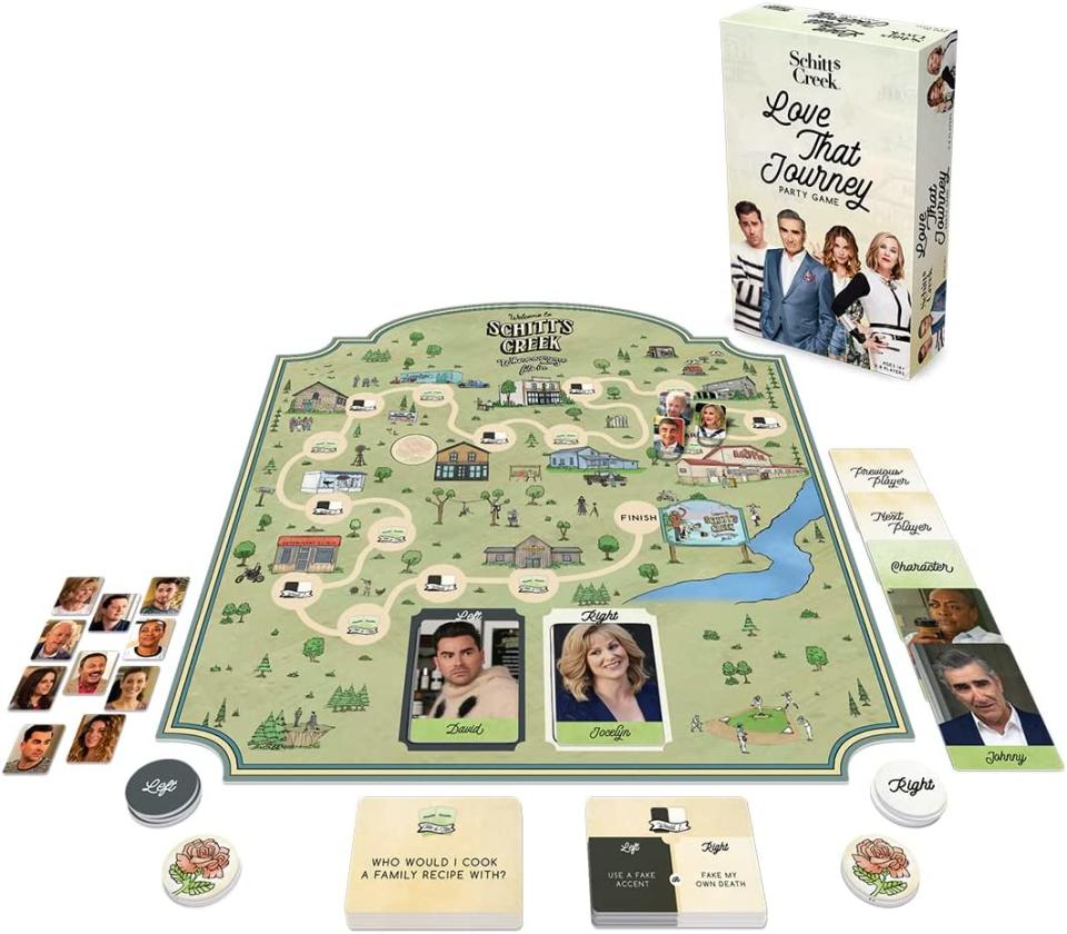 Spend time in Schitt's Creek courtesy of Funko's new tabletop party game, 'Love That Journey' (Photo: Funko)