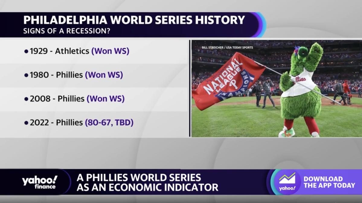 Economic indicator: Could the Phillies winning the World Series signal a  recession?