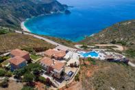 <p><a href="https://www.booking.com/hotel/gr/petani-bay.en-gb.html?aid=2070929&label=best-hotels-kefalonia" rel="nofollow noopener" target="_blank" data-ylk="slk:Petani Bay Hotel;elm:context_link;itc:0" class="link ">Petani Bay Hotel</a> is another adults-only retreat on Kefalonia’s western coastline. Sunsets over the Ionian are especially enjoyable from the hotel’s pool deck. You might prefer to linger in a cabana by the pool, but when you’re ready to venture out the concierge can arrange everything from boat rentals to wine tastings, fishing, spa treatments and horse-riding. <br><br>And if you’re keen to visit Odysseus’s island, day trips over to Ithaca are possible, too.</p><p><a class="link " href="https://www.booking.com/hotel/gr/petani-bay.en-gb.html?aid=2070929&label=best-hotels-kefalonia" rel="nofollow noopener" target="_blank" data-ylk="slk:BOOK A STAY;elm:context_link;itc:0">BOOK A STAY</a></p>