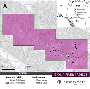 Map 1: The Gayna River Project, Northwest Territories, Canada.