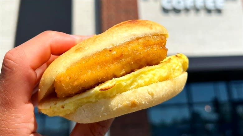 Starbucks Chicken, Maple Butter & Egg Sandwich