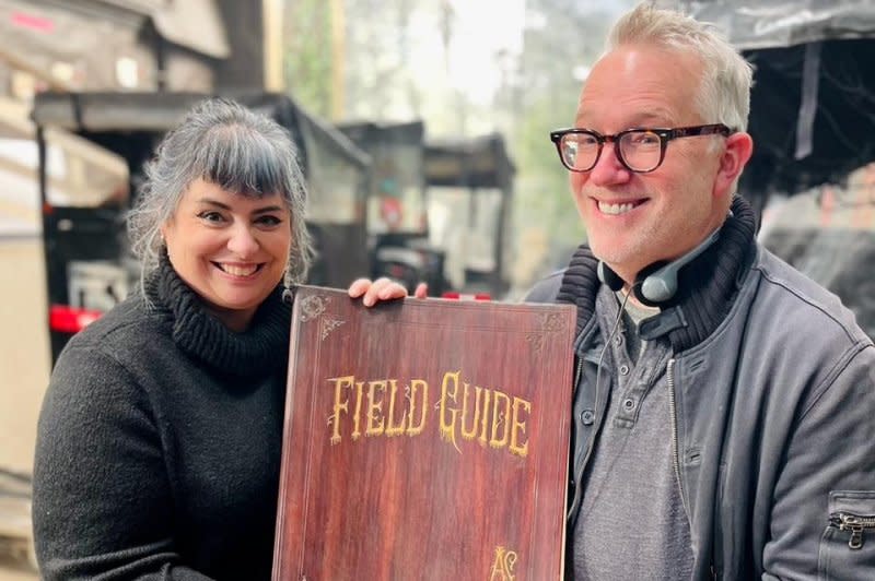 Authors and executive producers Holly Black and Tony DiTerlizzi pose on the set of "The Spiderwick Chronicles." Photo by Angela DiTerlizzi