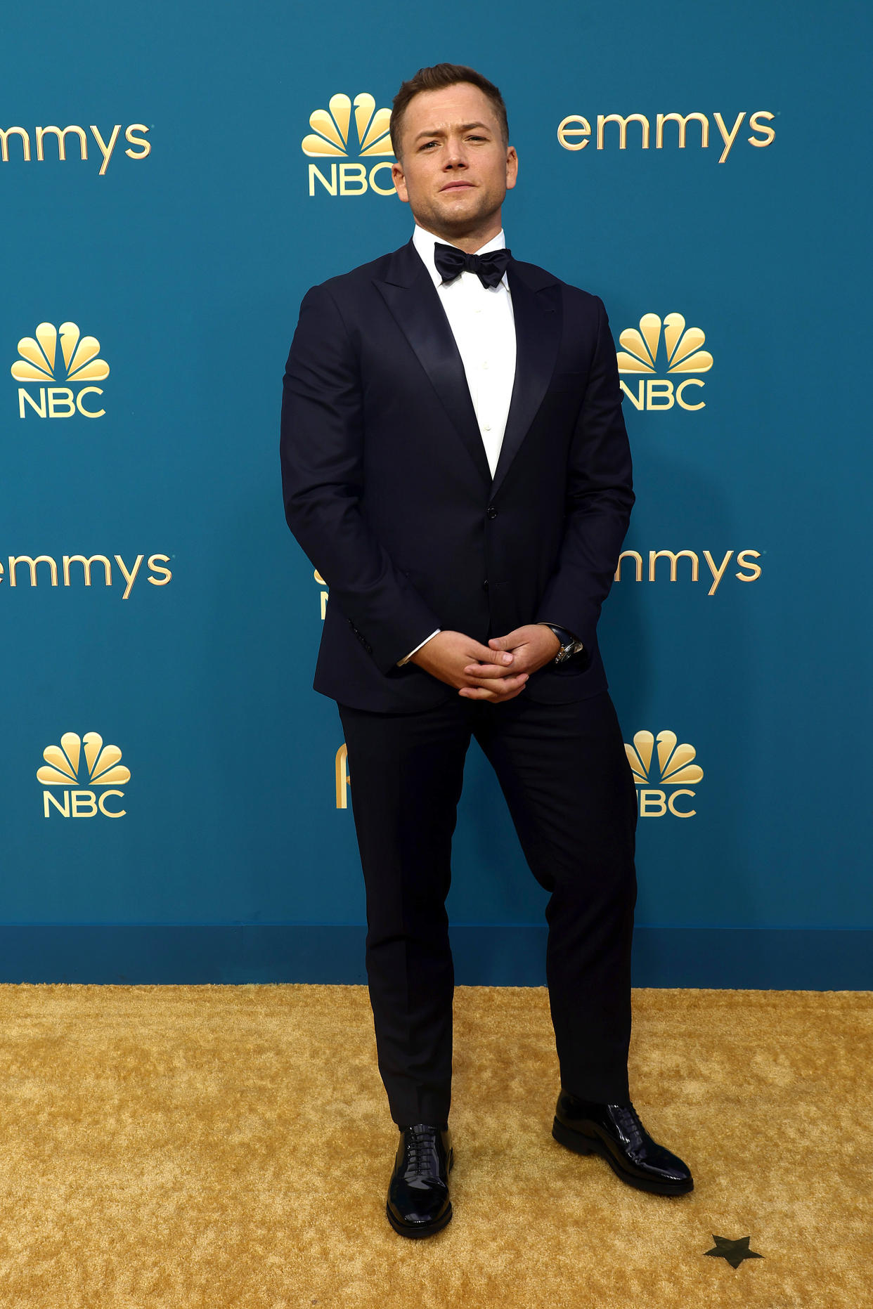 LOS ANGELES, CALIFORNIA - SEPTEMBER 12: Taron Egerton attends the 74th Primetime Emmys at Microsoft Theater on September 12, 2022 in Los Angeles, California. (Photo by Momodu Mansaray/Getty Images)