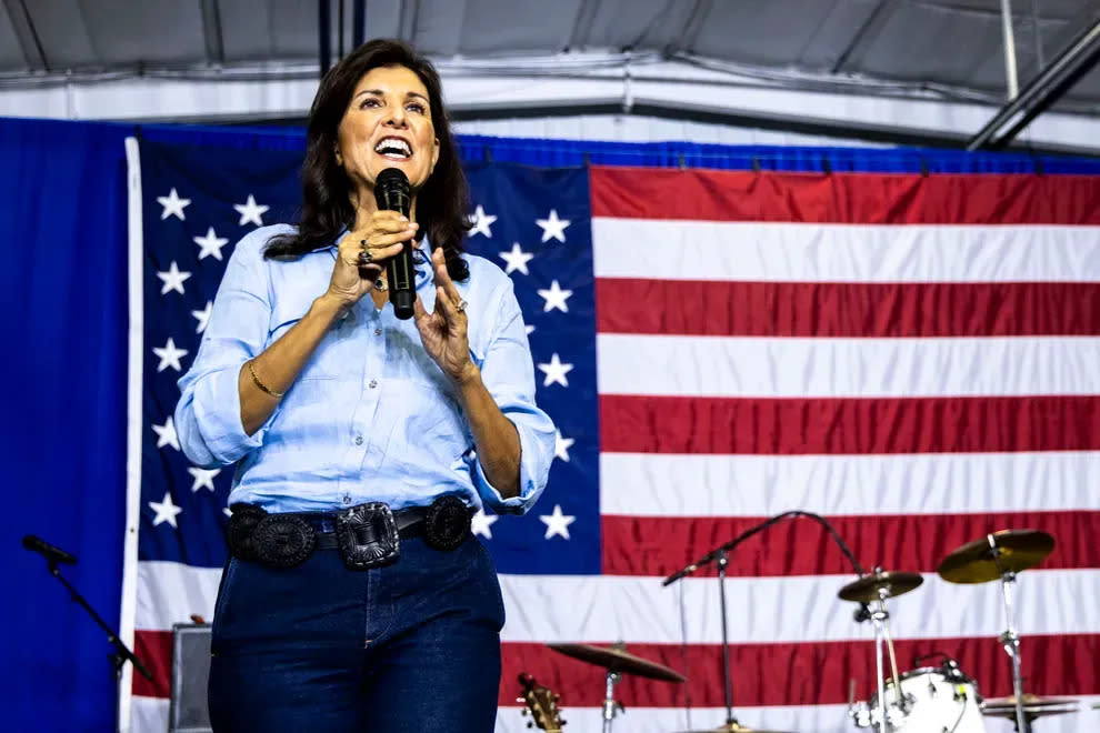 Nikki Haley was one of seven GOP presidential hopefuls who spoke Aug. 6 at Ashley's BBQ Bash, a fundraiser for U.S. Rep. Ashley Hinson in Cedar Rapids. They avoided the subject of frontrunner Donald Trump's latest indictment.