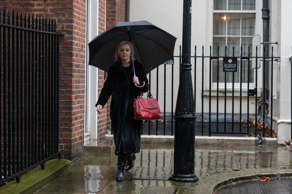 Foreign Secretary Liz Truss in Downing Street, London, following a COBRA meeting called by the Prime Minister to discuss the Russian invasion of Ukraine. Picture date: Thursday February 24, 2022.