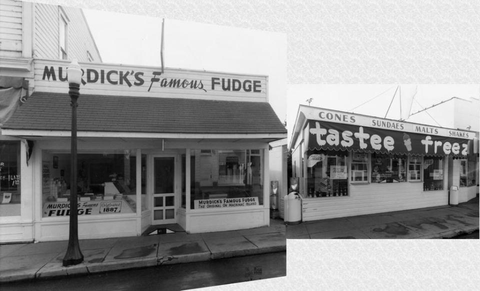 Working and living in his Main Street Tastee-Freez on Mackinac Island, the late Bob Benser Sr. befriended Jerome and Grace Murdick of the fudge shop next door. Since his purchase from the Murdicks in 1969, the shops have become known as Original Murdick’s Fudge – and the ice cream shop that was the Benser family’s foothold on the island has been torn down.