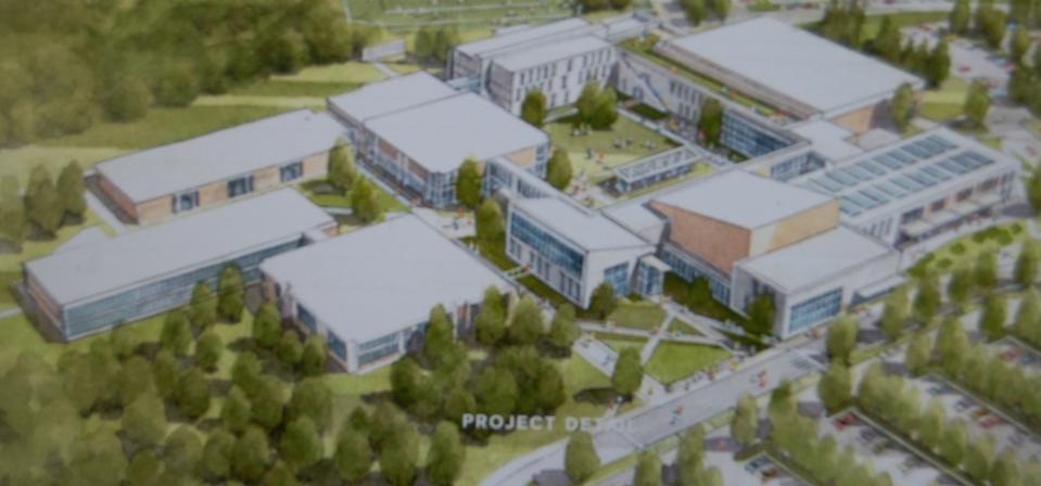 A schematic view of the proposed Nauset High School Renovation.