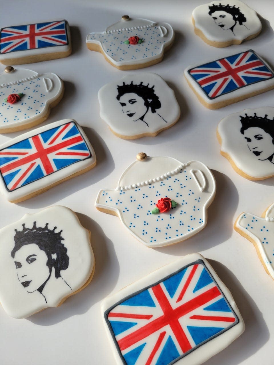 Jen Christianson, owner of Sweet Luna - Creative Cookies in Sussex, designed cookies for a client who was going to England to visit family earlier this summer.